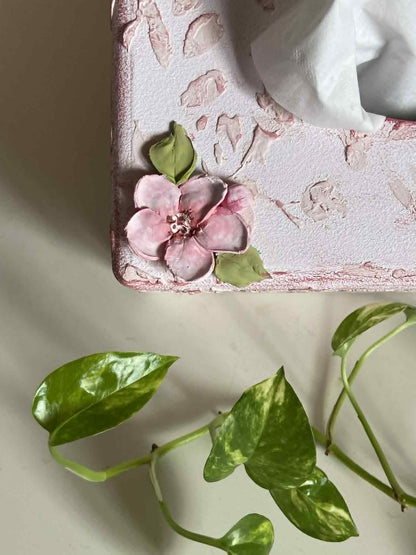 Blossoms Tissue box and basket