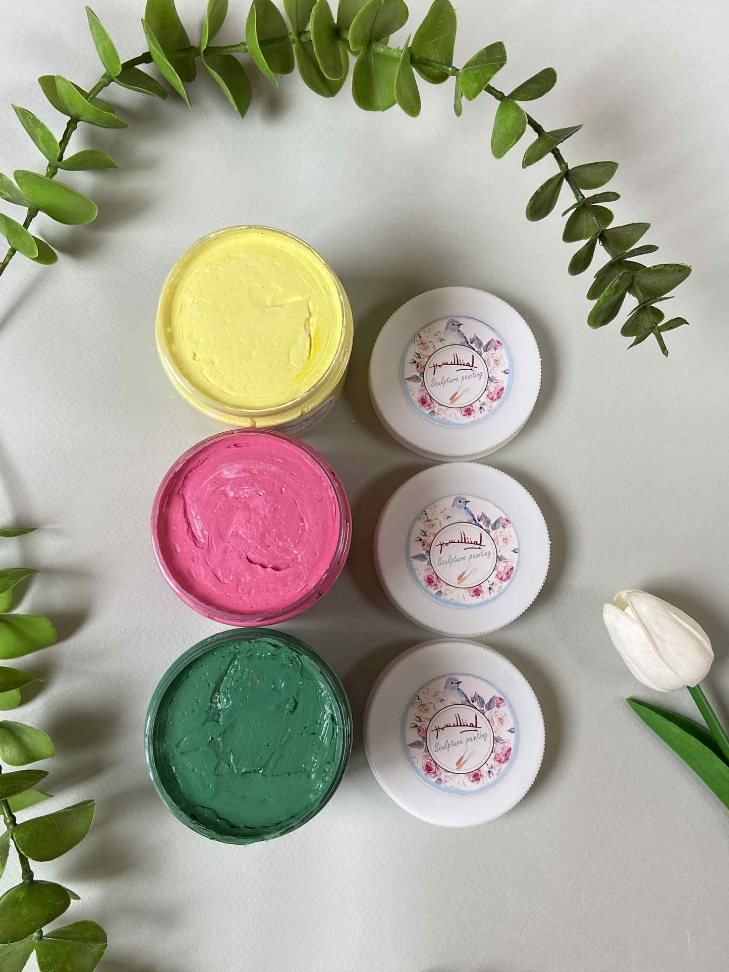 Tropical Bloom sculpture painting paste