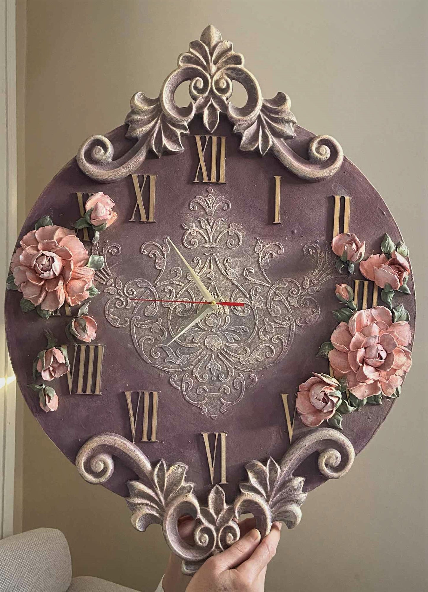 Royal purple clock 50 c.m