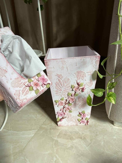Blossoms Tissue box and basket