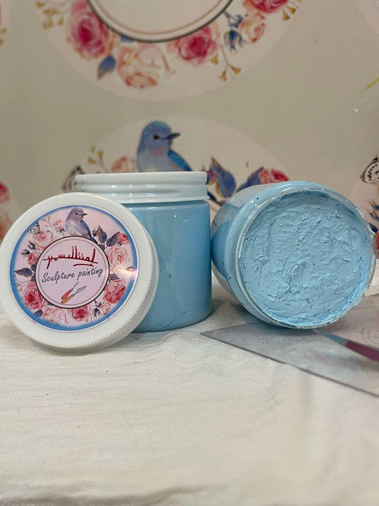 Light blue sculpture painting paste