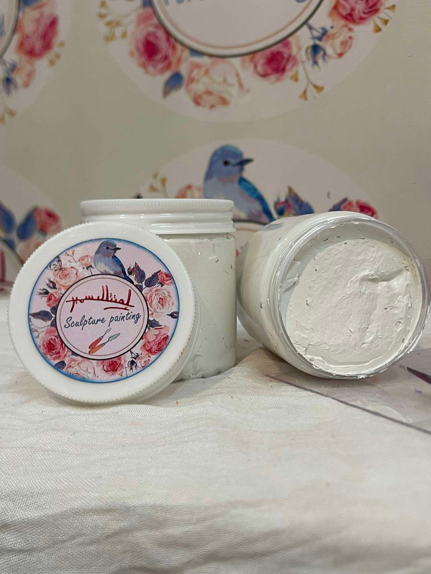 White sculpture painting paste