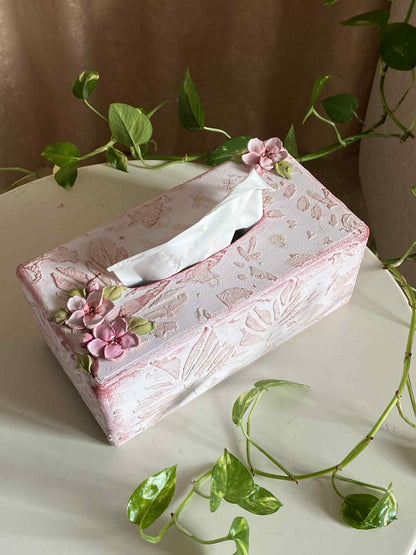 Blossoms Tissue box and basket