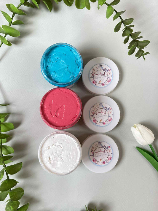 Berry and cloud sculpture painting paste