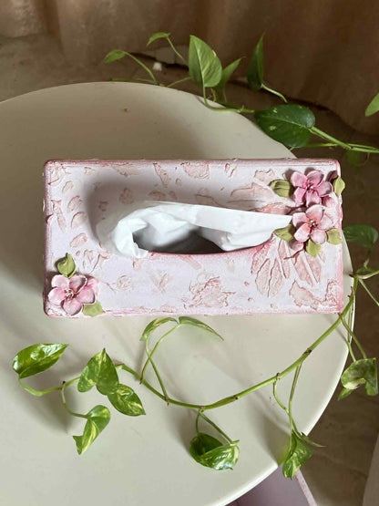 Blossoms Tissue box and basket