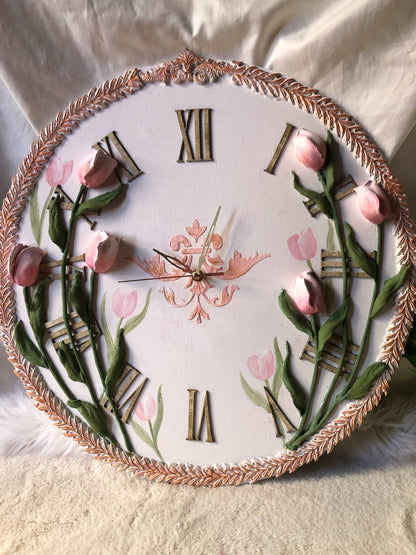 Tulips clock 50 c.m