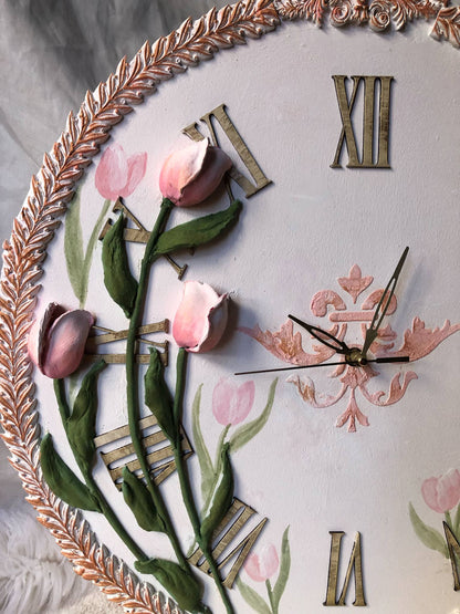 Tulips clock 50 c.m